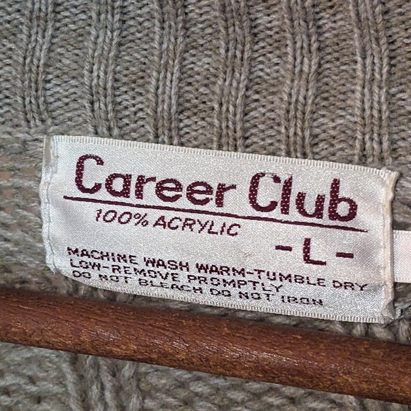 Cozy Vintage Sweater ~ Zip Up Cardigan - Picture 6 of 6